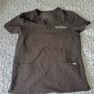 Black Medium Figs Scrub Top